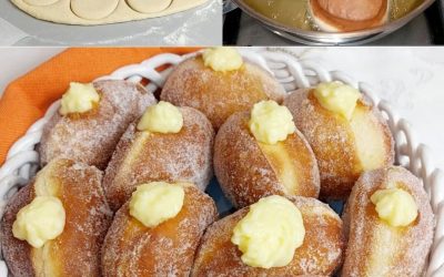 Friterade fyllda briochebröd