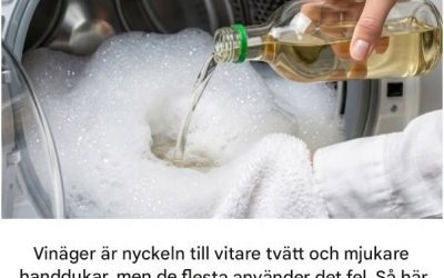 Vinäger är nyckeln till vitare tvätt och mjukare handdukar, men de flesta använder det fel. Så här använder du det på rätt sätt.