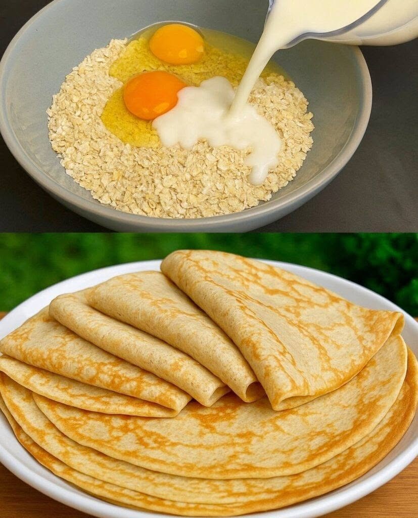 Jag gör detta varje morgon: Havregrynspannkakor på 5 minuter, utan socker eller mjöl!