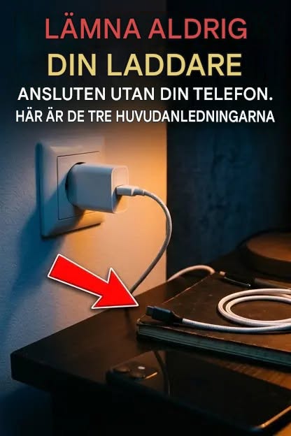Lämna aldrig din telefonladdare inkopplad utan din telefon. Här är tre huvudskäl till varför.