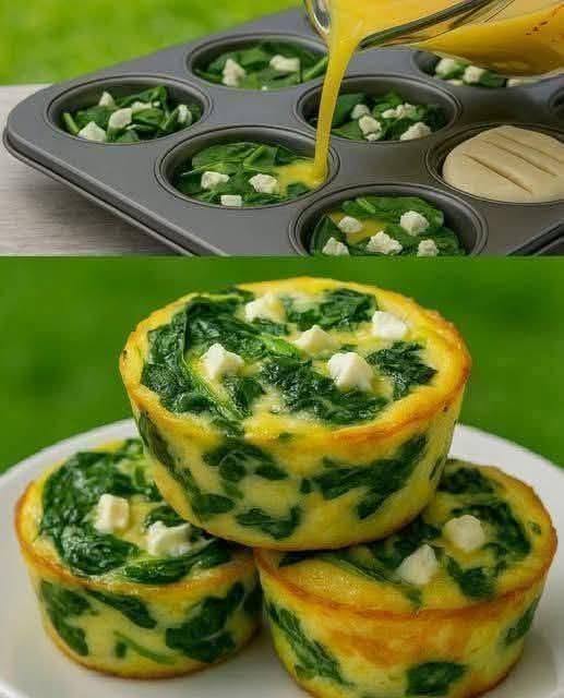 Frukostmuffins med spenat och feta – proteinrika, saftiga och klara på under 30 minuter
