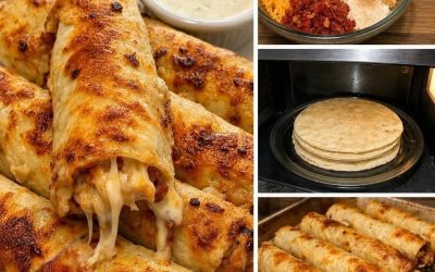 Krispiga taquitos med kyckling, bacon och ranch