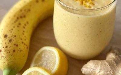 Krämig Banan- och Ingefärssmoothie med Citron – En Frisk Start på Dagen