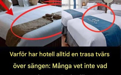 Varför lägger hotell alltid en trasa över sängen?