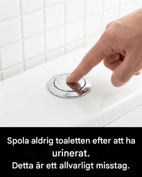 Varför är det så viktigt att inte spola toaletten efter att ha urinerat?