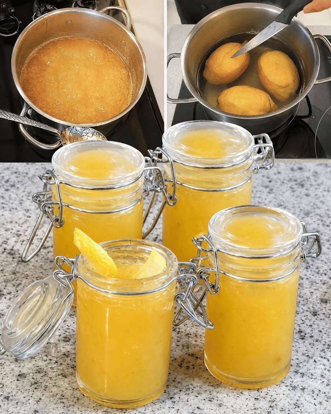 Hemgjord citronmarmelad med hela citroner