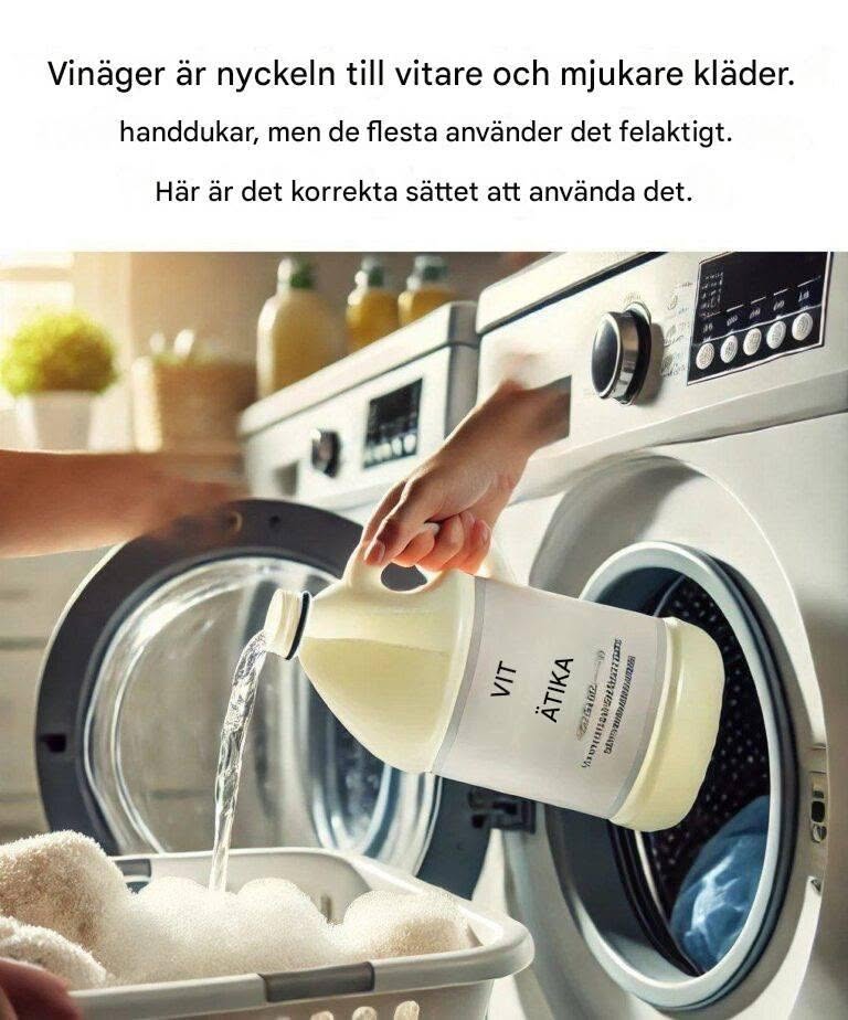 Vinäger: Nyckeln till vitare kläder och mjukare handdukar (men de flesta använder det fel). Här är rätt sätt.