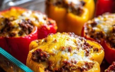 Tacofyllda paprikor med köttfärs och ost
