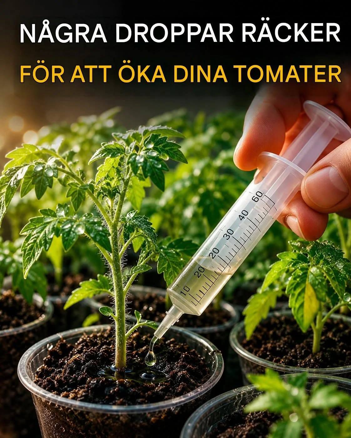 Bara några droppar räcker för att stimulera tillväxten av tomatplantor! Hemligheten bakom ekologisk odling