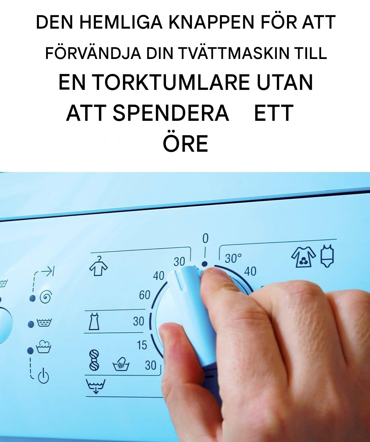 Torka tvätten direkt i tvättmaskinen: ett knep som ersätter torktumlare