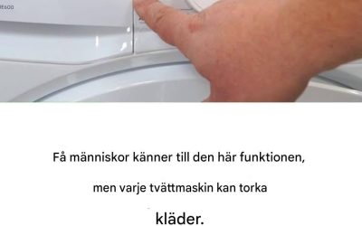 Tio av tio tvättmaskiner kan torka, men få känner till den här funktionen.