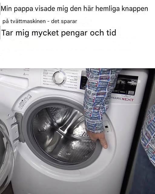 Min svärfar visade mig den här hemliga knappen på min tvättmaskin – den sparar mig mycket pengar och tid.