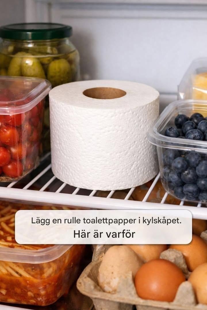 Lägg en rulle toalettpapper i kylskåpet. Här är varför