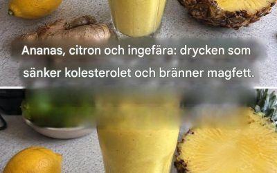 Ananas, citron och ingefära: den helande drycken som bränner magfett.