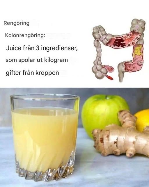 Kolonrengöringsjuice: Äpplen, ingefära och citron spolar ut gifter