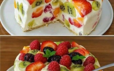 Torta fredda alla frutta buona golosa