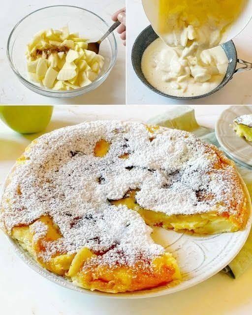 OMLET JABŁKOWY tar nu 5 minuter! Tio miękki i pyszny deser bez pieczenia z pewnością Cię zachwyci.
