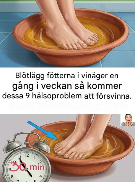 Nio vardagliga bekymmer som dina fötter kan glömma tack vare ett ättiksbad en gång i veckan