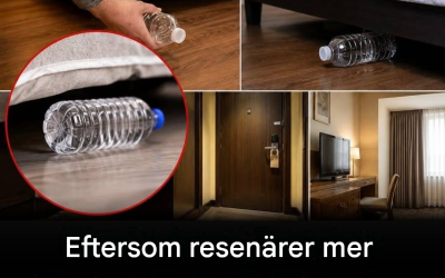 Varför lägger smarta resenärer en vattenflaska under hotellsängen? Detta överraskande säkerhetstrick förklaras.