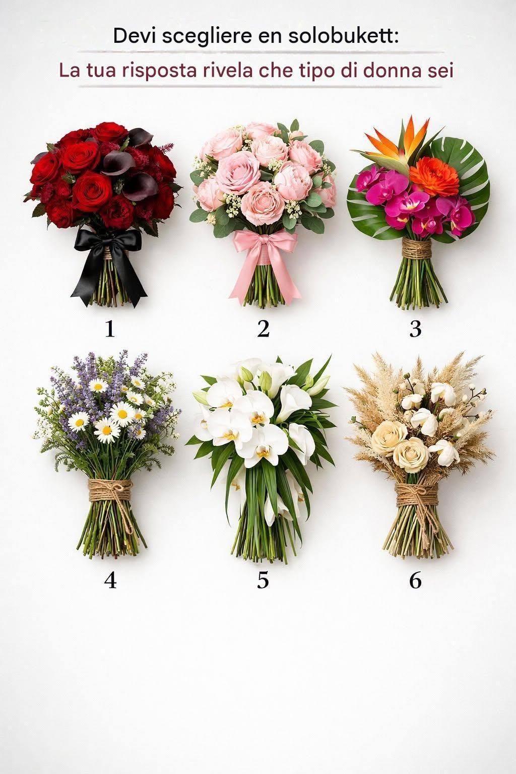 Scegli un bouquet: la tua risposta rivela che tipo di donna sei