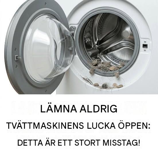 Lämna aldrig tvättmaskinsluckan öppen: DET ÄR ETT STORT MISSTAG!
