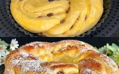 Krona av mjuka russin (änglalik brioche-typ)