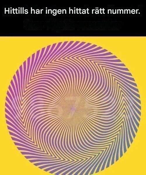 Kan du hitta numret som är gömt i denna optiska illusion?