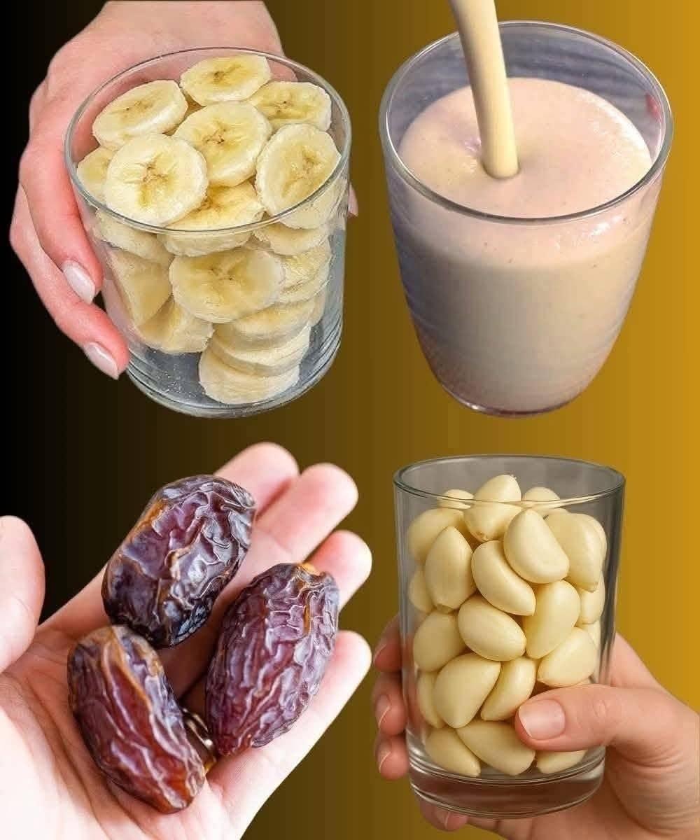Blanda bananerna, vitlöken och dadlarna.