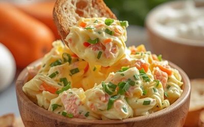 Krämig lax- och äggsallad