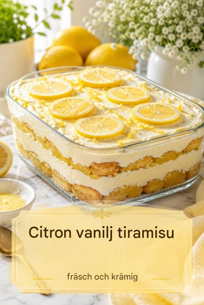 Citronvaniljtiramisu: ett fräscht och krämigt recept