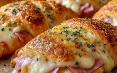 Mini-calzone med skinka och ost