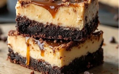 Batony Brownie med sernikiem och solonym karmelem