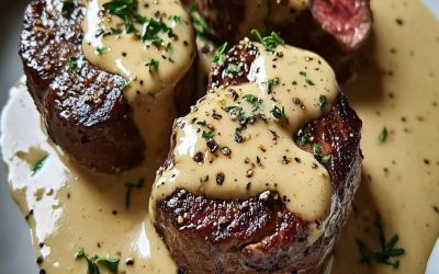 Grillad biff med krämig pepparsås