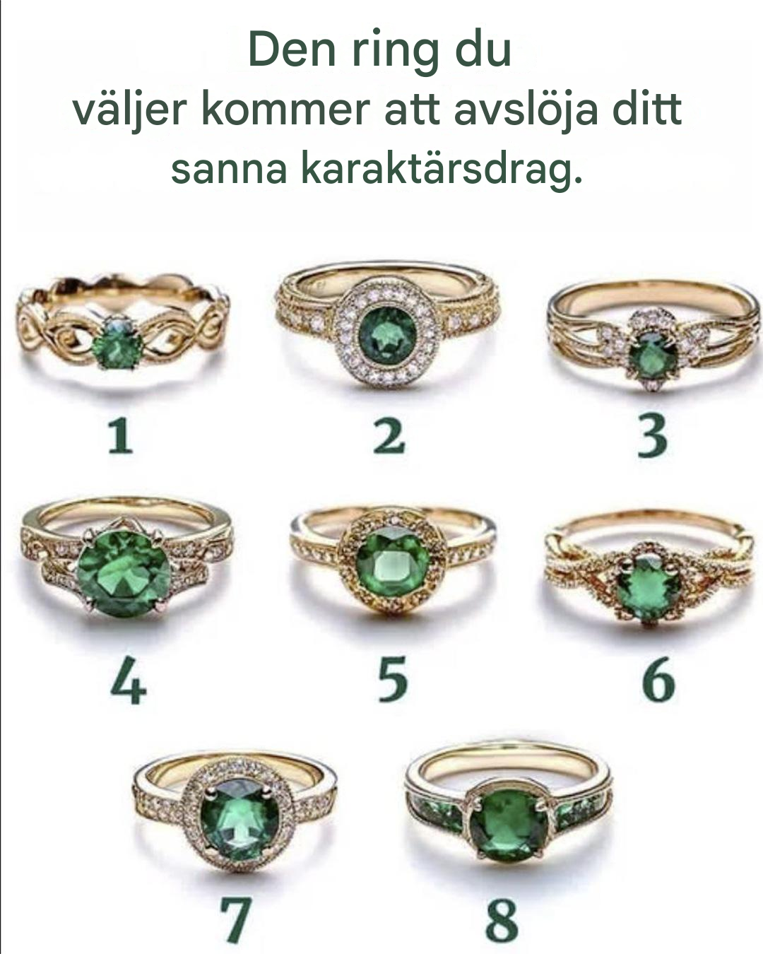 Den ring du väljer kommer att avslöja ditt sanna karaktärsdrag.
