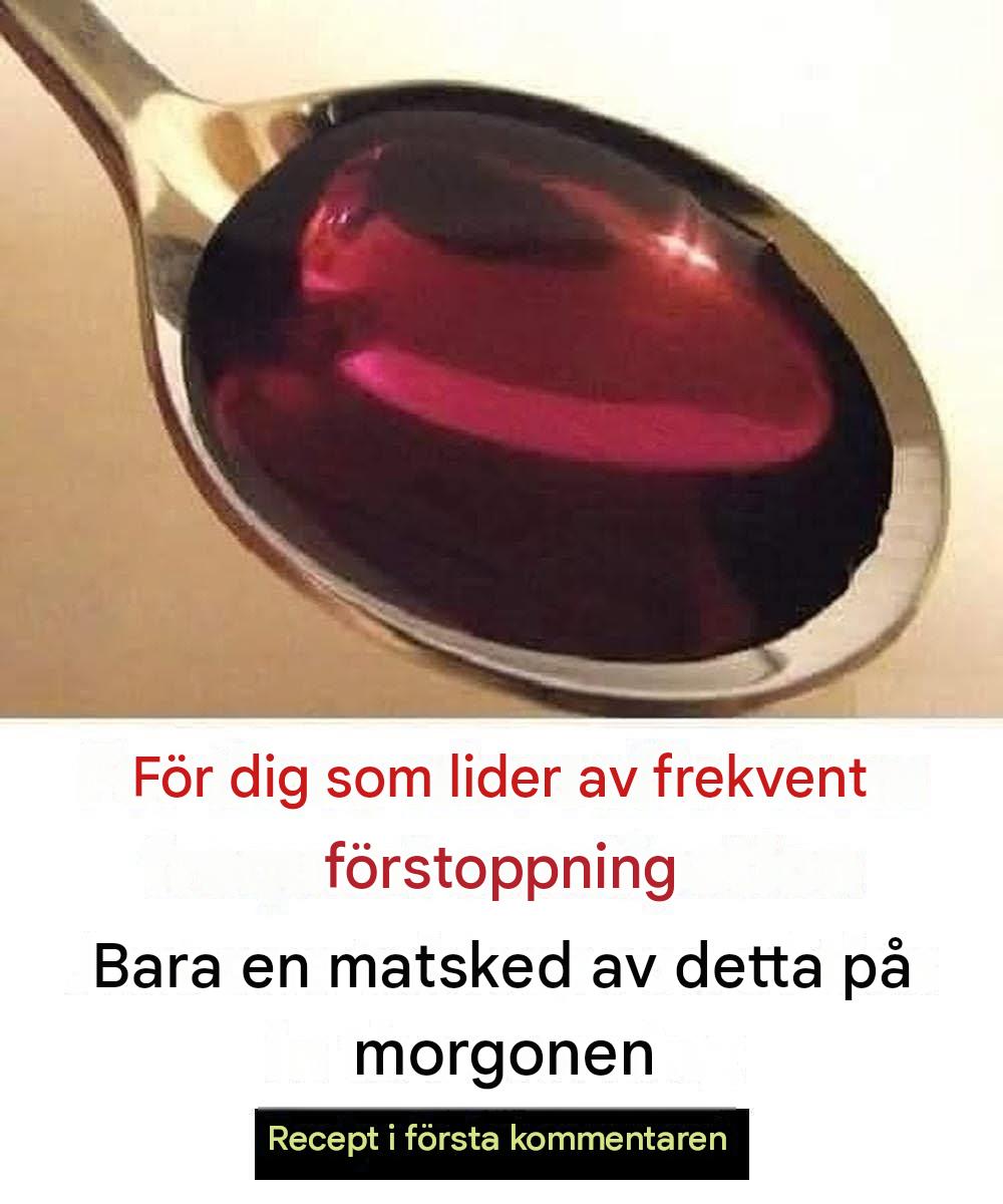 Bara 1 matsked på morgonen löser upp “fastnat avföring” och minskar uppsvälld mage!