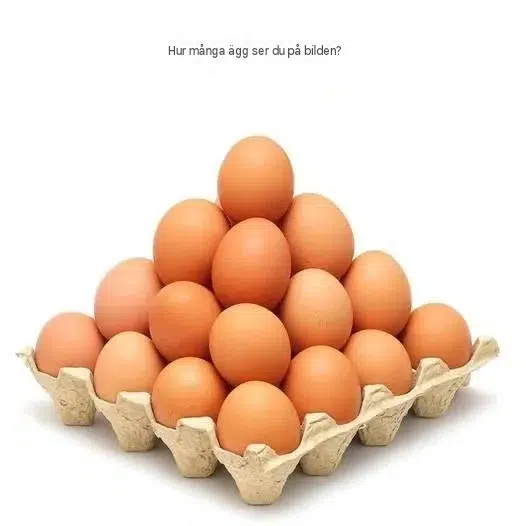 Hur många ägg ser du på bilden? De flesta har fel.