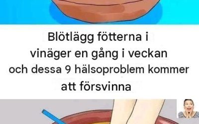 Blötlägg dina fötter i vinäger en gång i veckan och se dessa 9 hälsoproblem försvinna