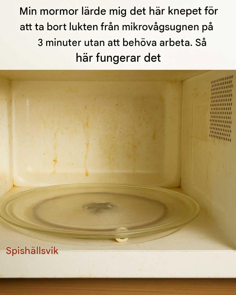 Min mormor lärde mig det här knepet för att ta bort lukten från mikrovågsugnen på 3 minuter utan att behöva arbeta. Så här fungerar det.