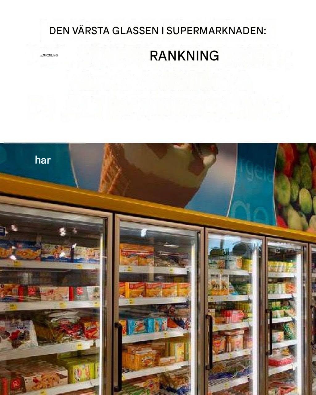 Altroconsumos ranking av förpackad glass: Ingen produkt når det gröna bandet