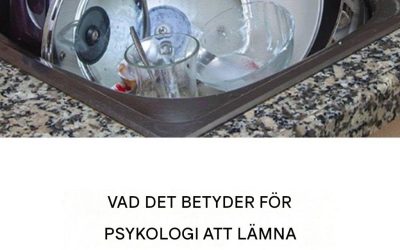 Vad innebär det enligt psykologin att lämna disk i diskhon?