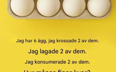 Hur många ägg finns kvar? Pusslet som fångar 99 % av människorna