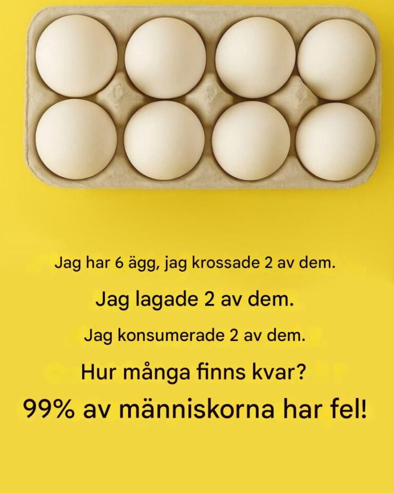 Hur många ägg finns kvar? Pusslet som fångar 99 % av människorna