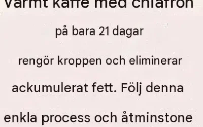 Varmt kaffe med chiafrön: hemligheten bakom viktminskning