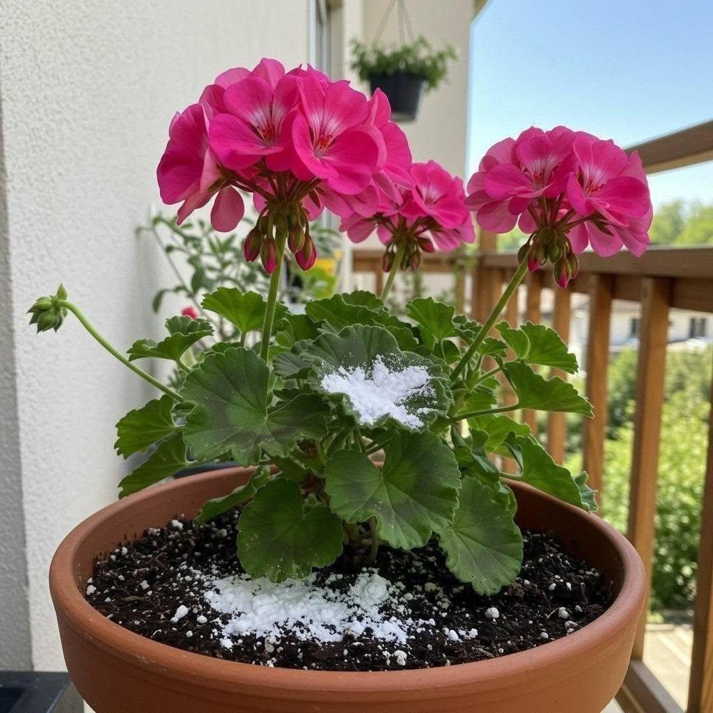 Bara en sked räcker för att få en växt att blomma med så många blommor (vilken växt som helst).