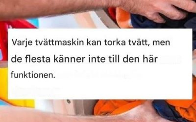 Varje tvättmaskin kan torka tvätt, men de flesta är inte medvetna om den här funktionen.