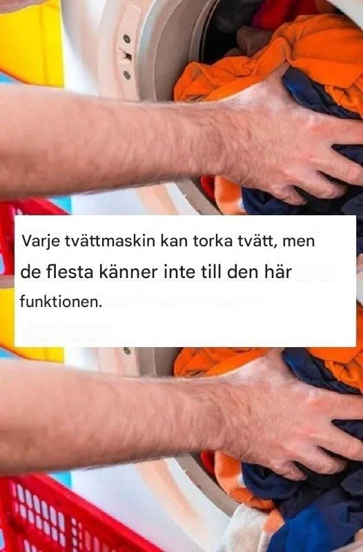 Varje tvättmaskin kan torka tvätt, men de flesta är inte medvetna om den här funktionen.
