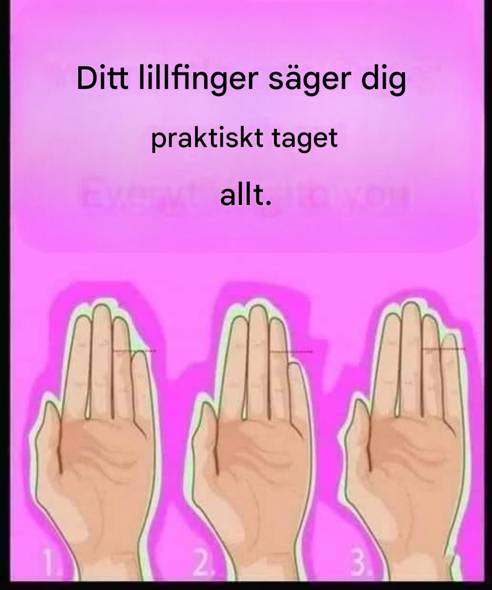 Vad ditt lillfinger avslöjar om din personlighet