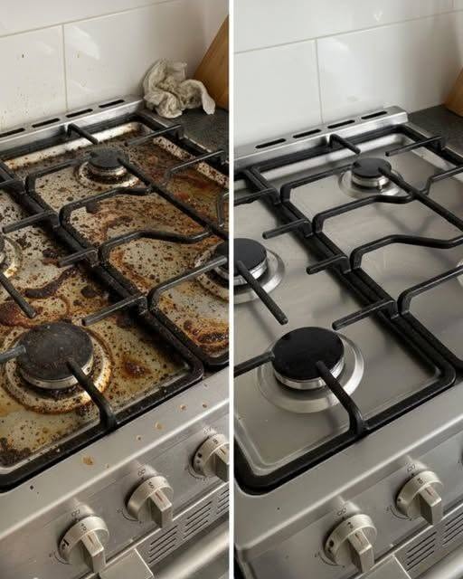 Så rengör du en riktigt smutsig gasspis – steg för steg utan onödigt krångel