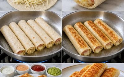 Enkla, praktiska och läckra tortillarullar med skinka och ost🌯🧀
