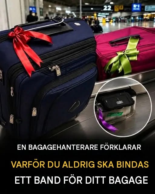 Varför flygplatsens säkerhetsvakter avråder från att knyta ett band till resväskan
